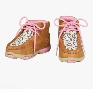 Twisted X Tan and Pink Kids Boots